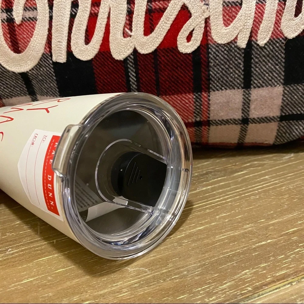 Rae Dunn insulated travel Mug MERRY CHRISTMAS